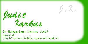 judit karkus business card